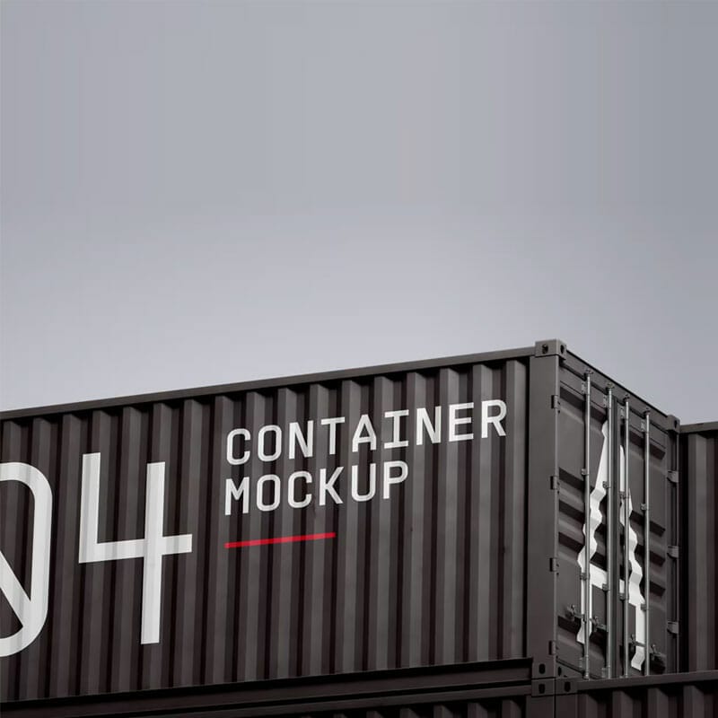 Free Containers Mockup PSD