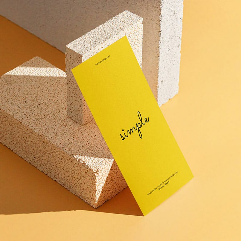 Free DL Flyer On Orange Background Mockup PSD