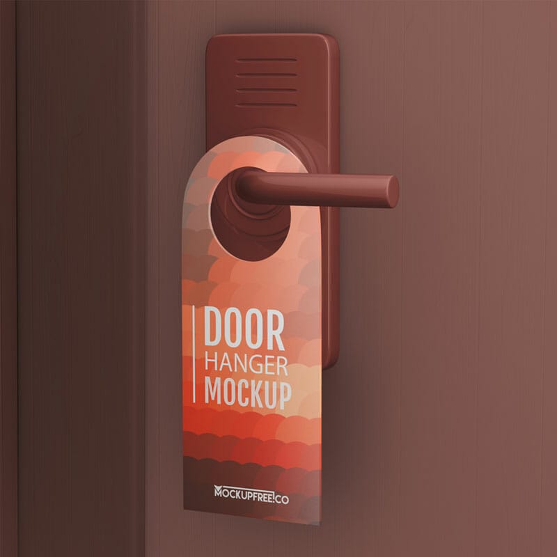 Free Door Hanger Mockup PSD