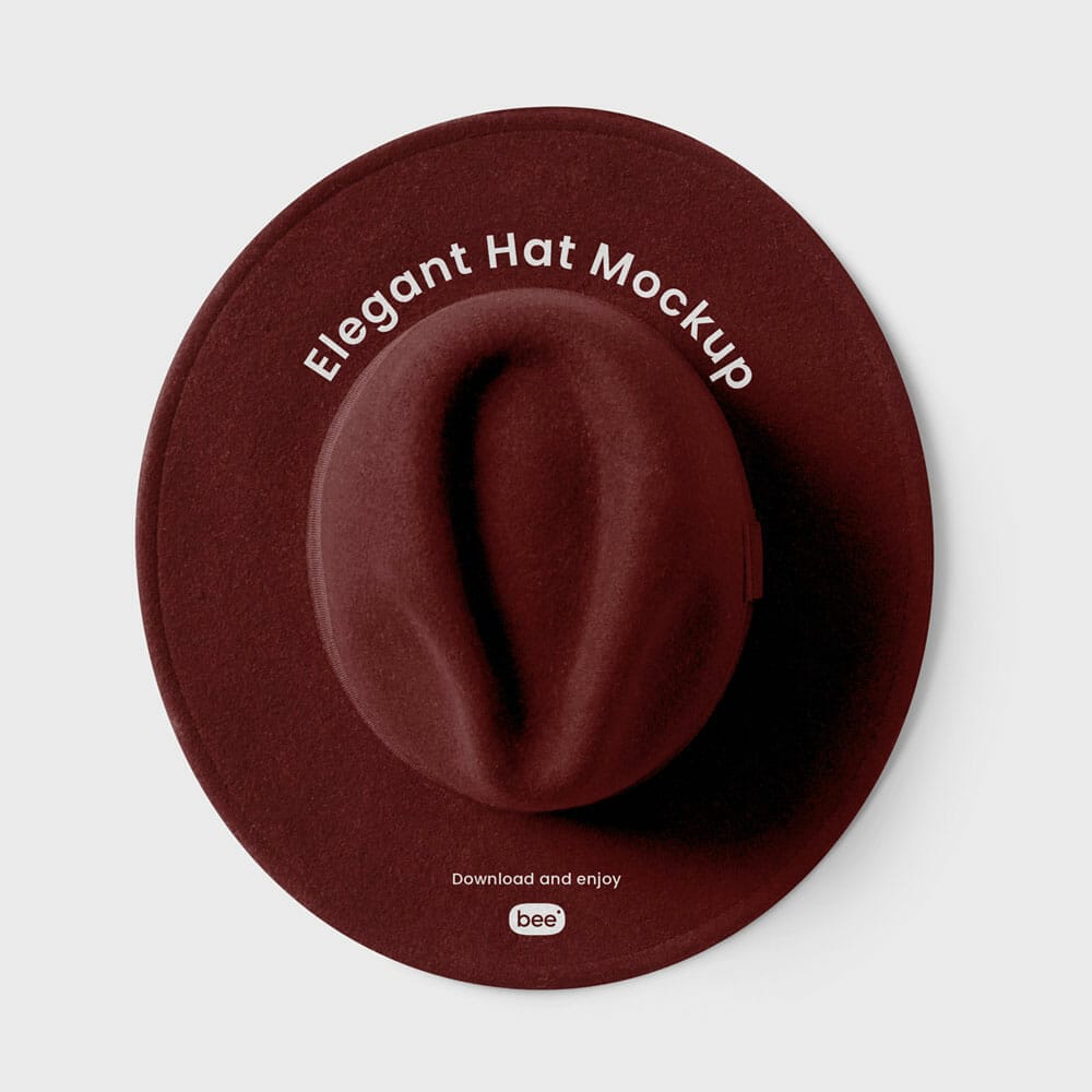 Free Elegant Hat Mockup PSD