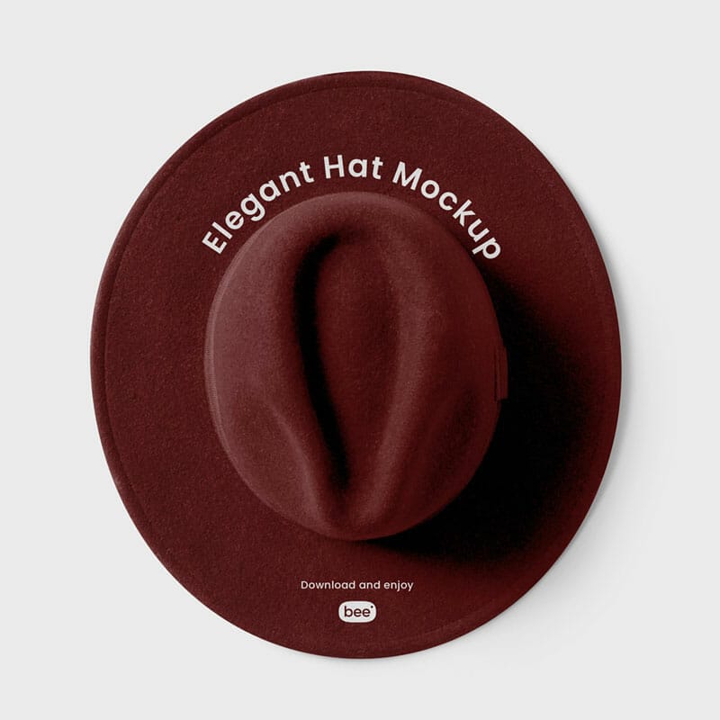 Free Elegant Hat Mockup PSD