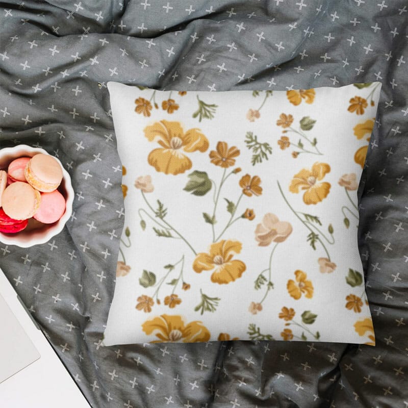 Free Fabric Pillow Mockup PSD Template