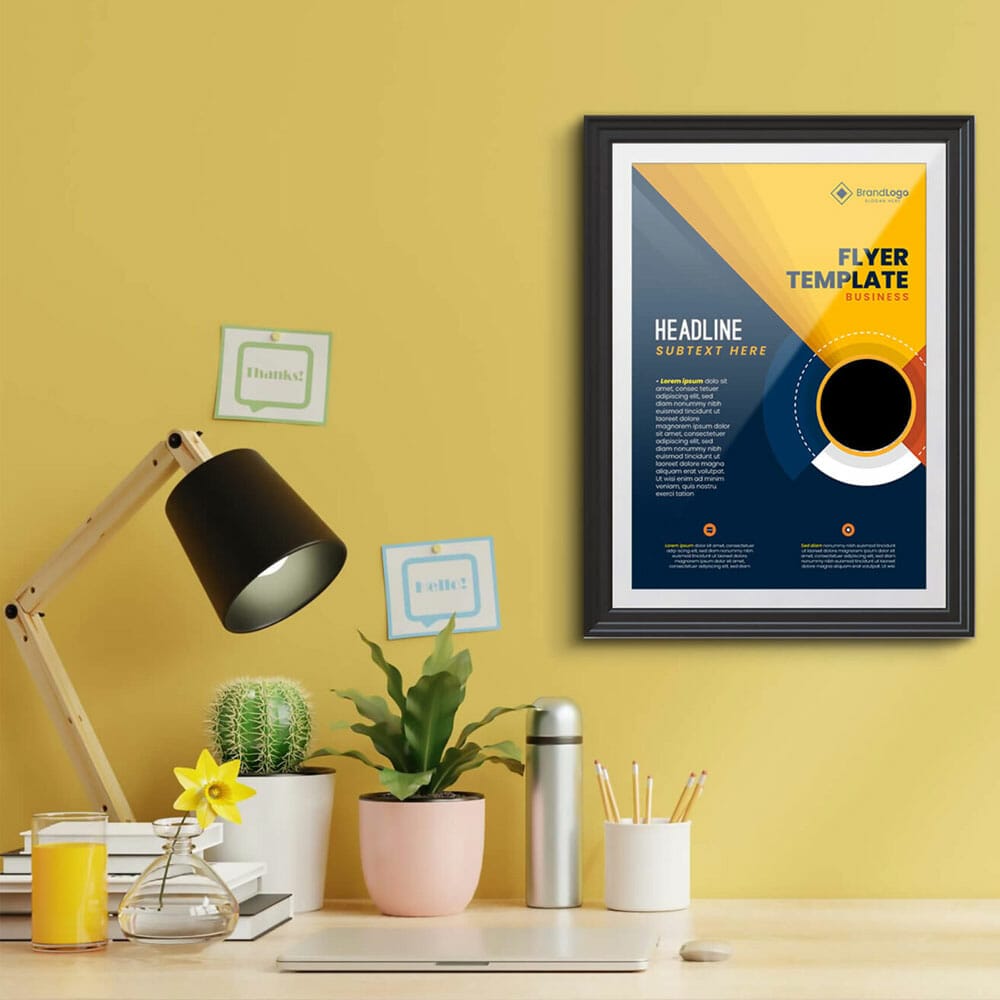 Free Frame Poster Flyer Art Mockup PSD Template