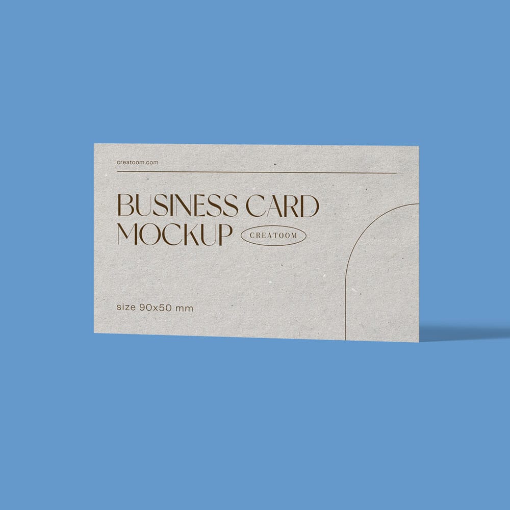 Free Front View Business Card Mockup PSD