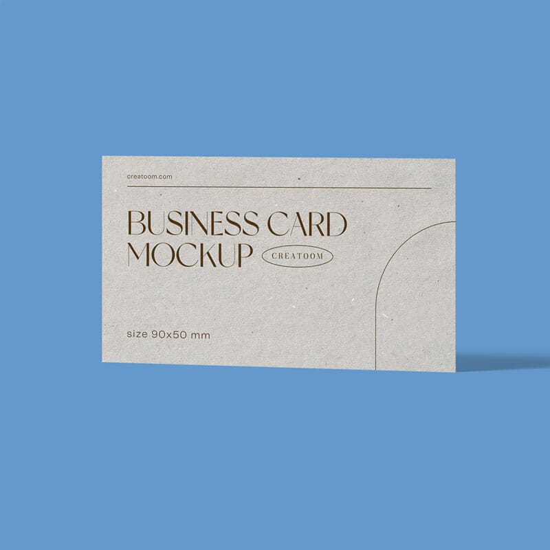 Free Front View Business Card Mockup PSD