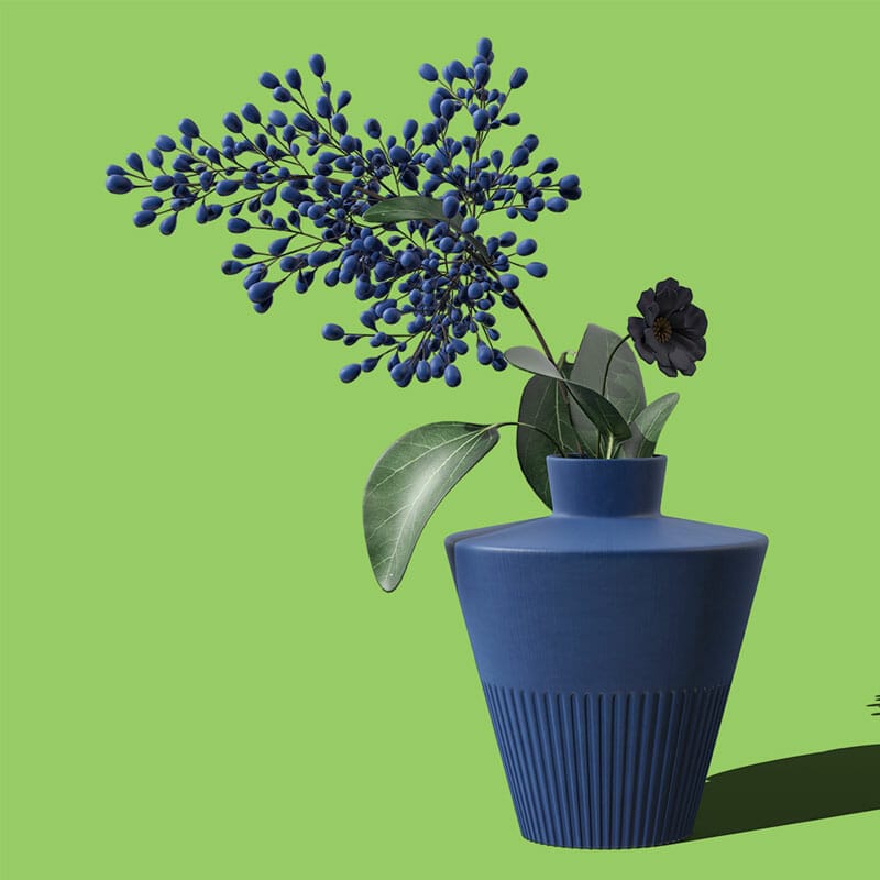 Free Front View Plant In Vase Mockup PSD