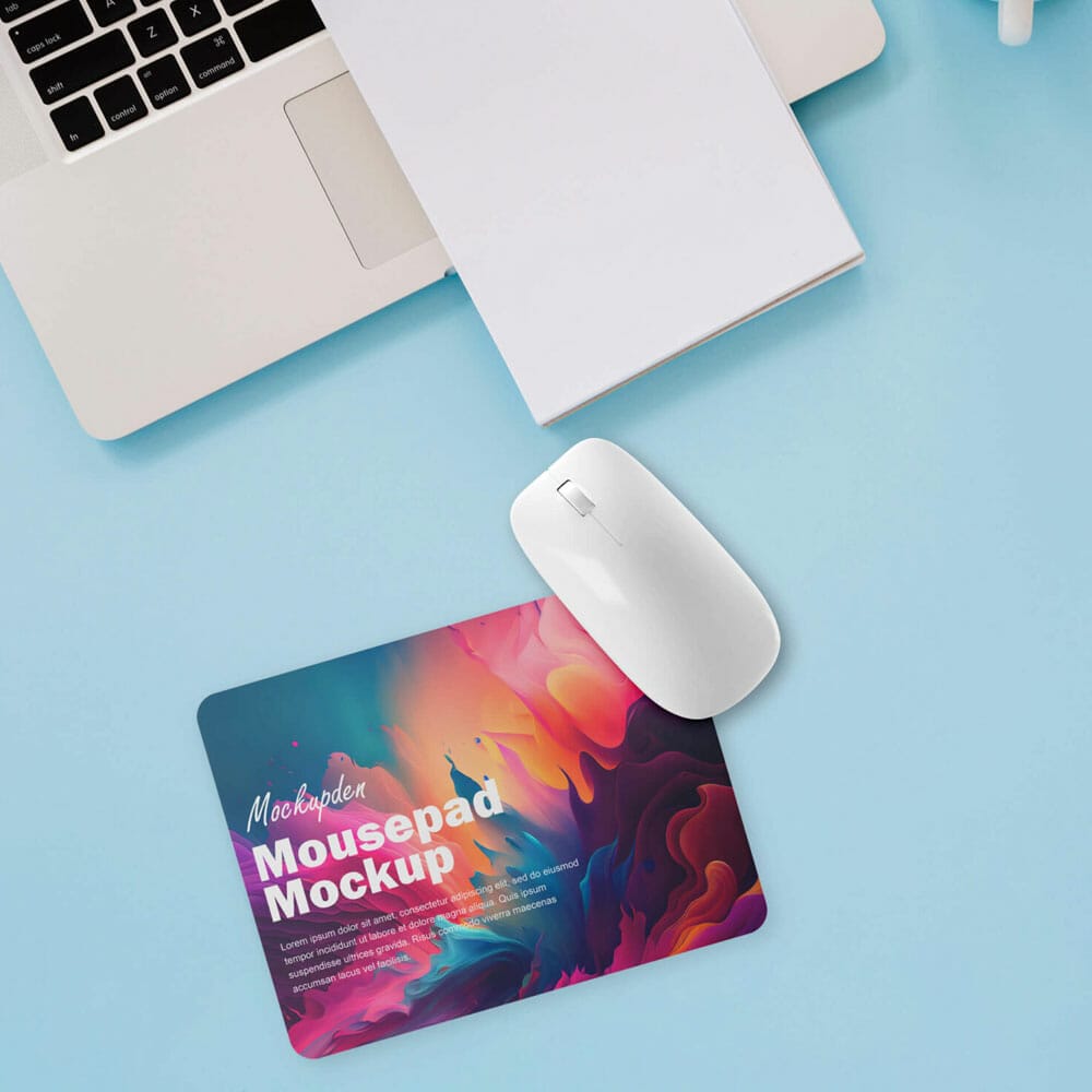 Free Gaming Mousepad Mockup PSD Template