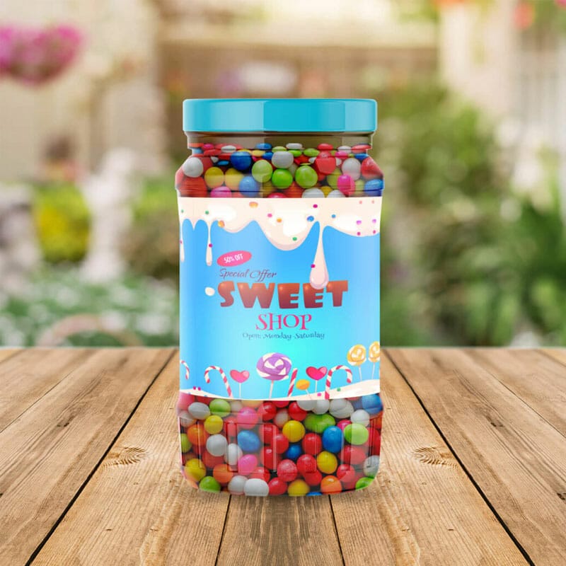 Free Glass Candy Jar Mockup PSD Template