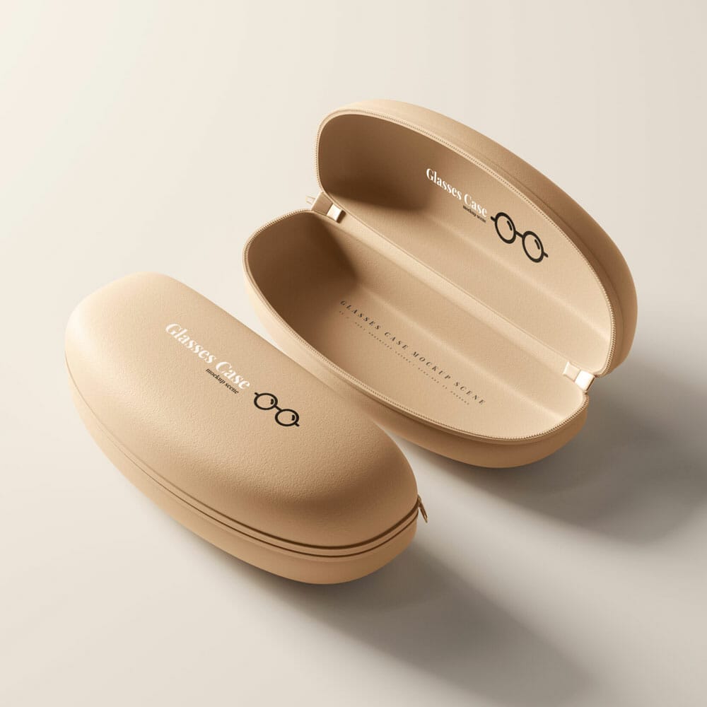 Free Glasses Case Mockup PSD