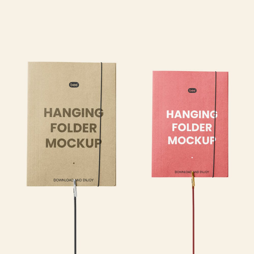 Free Hanging Folder Mockup PSD
