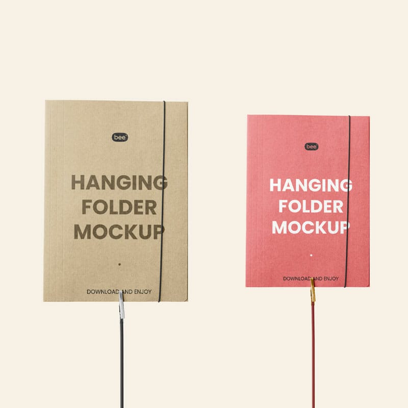 Free Hanging Folder Mockup PSD