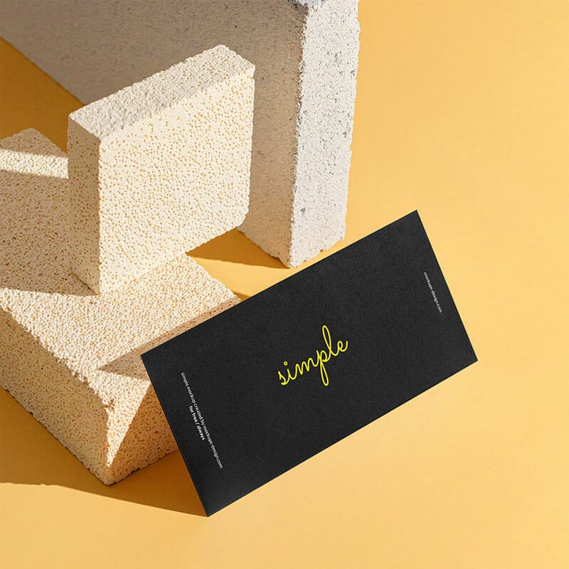 Free Horizontal DL Flyer With Yellow Background Mockup PSD