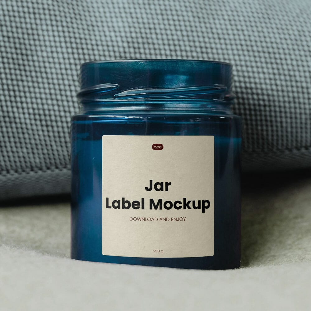 Free Jar Label Mockup PSD