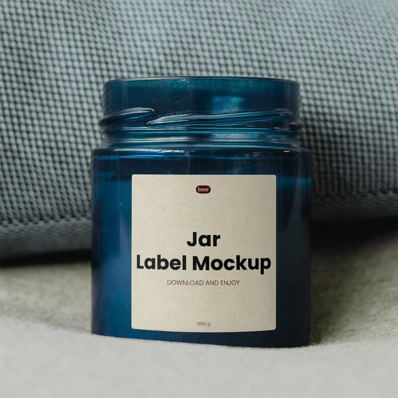 Free Jar Label Mockup PSD
