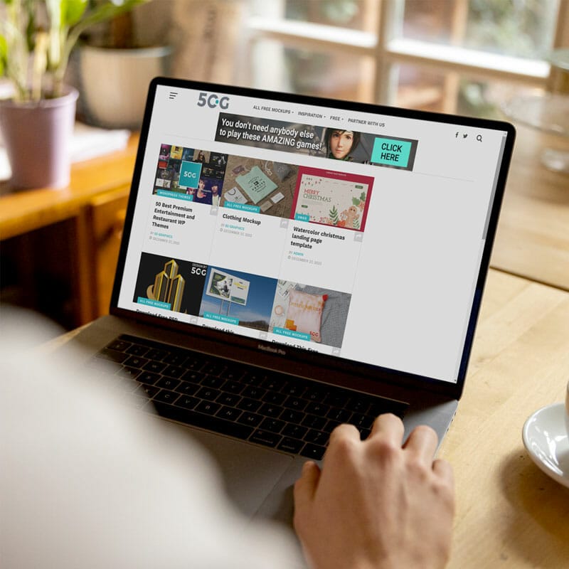 Free Laptop Display Mockup PSD