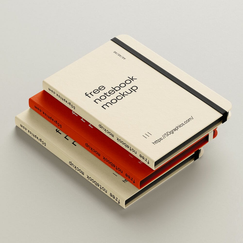 Free Notebook Mockups Template PSD