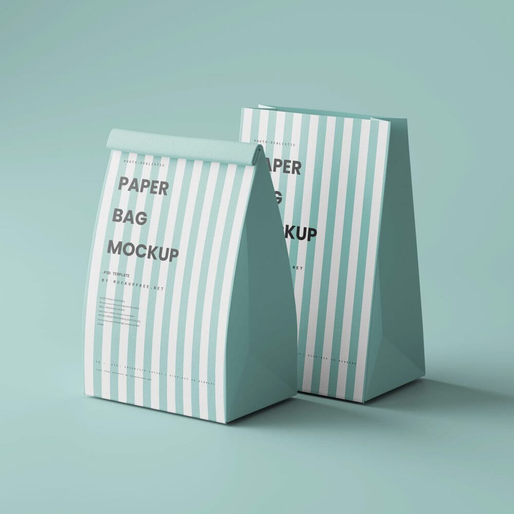 Free Paper Bag Mockup PSD