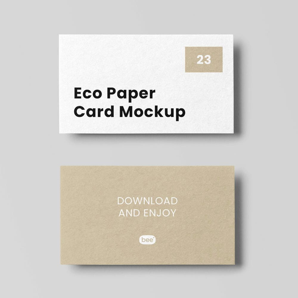 Free Paper Business Card Mockup PSD