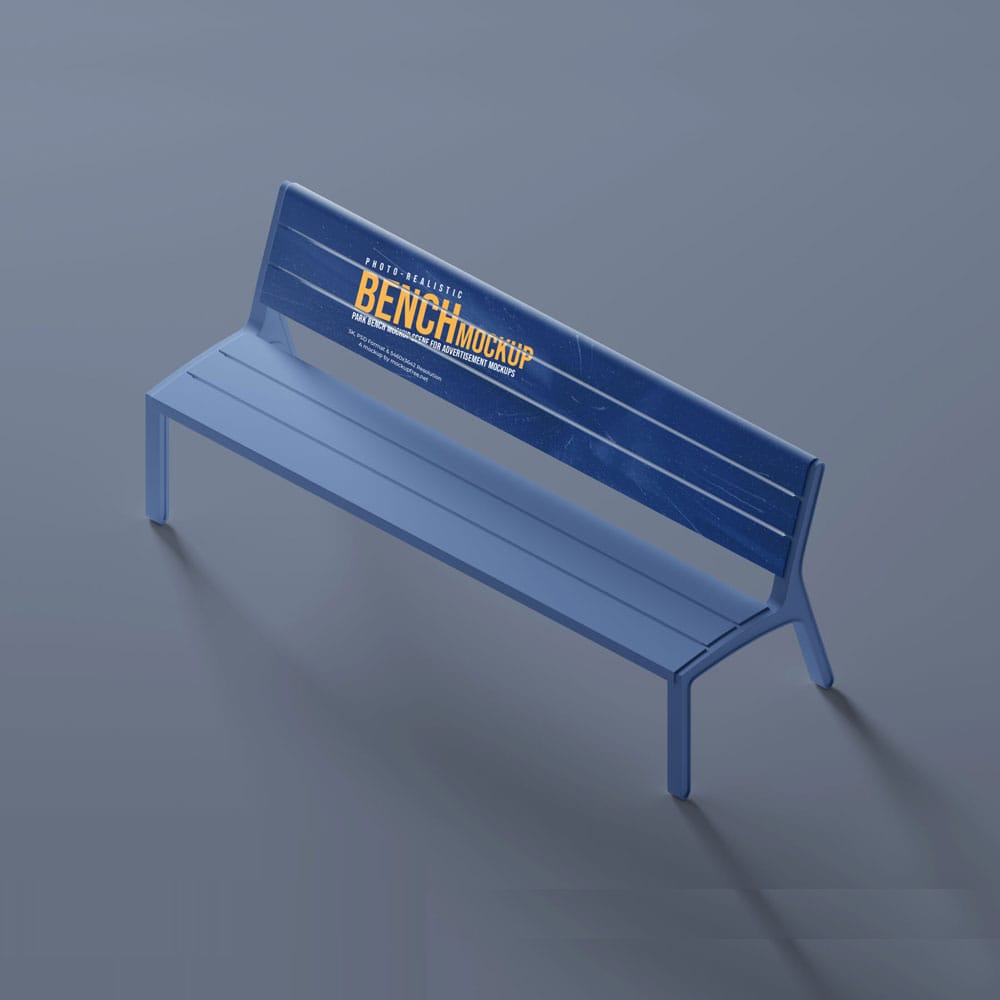 Free Park Bench Mockup PSD