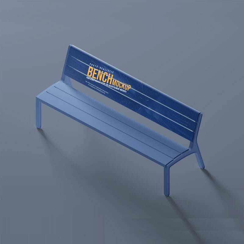 Free Park Bench Mockup PSD