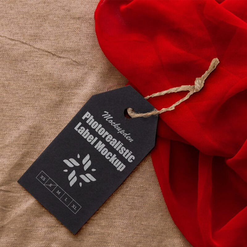 Free Photorealistic Label Mockup PSD Template