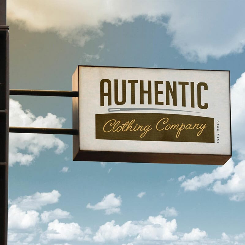 Free Rectangular Sign Mockup PSD