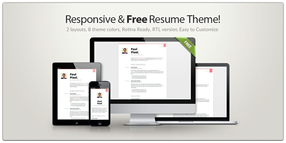Free Resume Theme