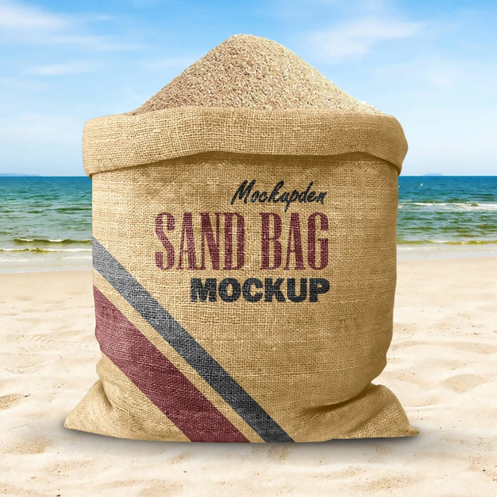 Free Sand Bag Mockup PSD Template