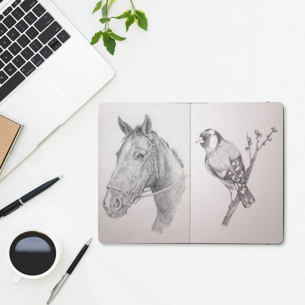 Free Sketchbook Mockup PSD Template