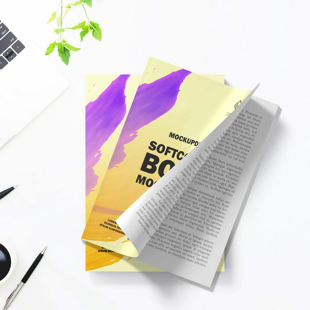 Free Softcover Book Mockup Kit PSD Template