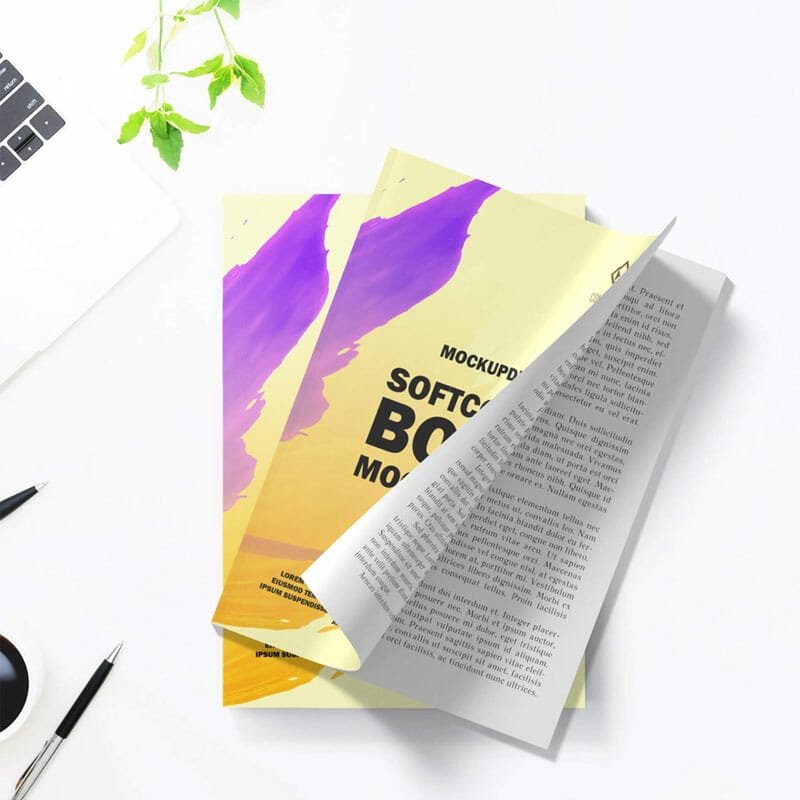 Free Softcover Book Mockup Kit PSD Template