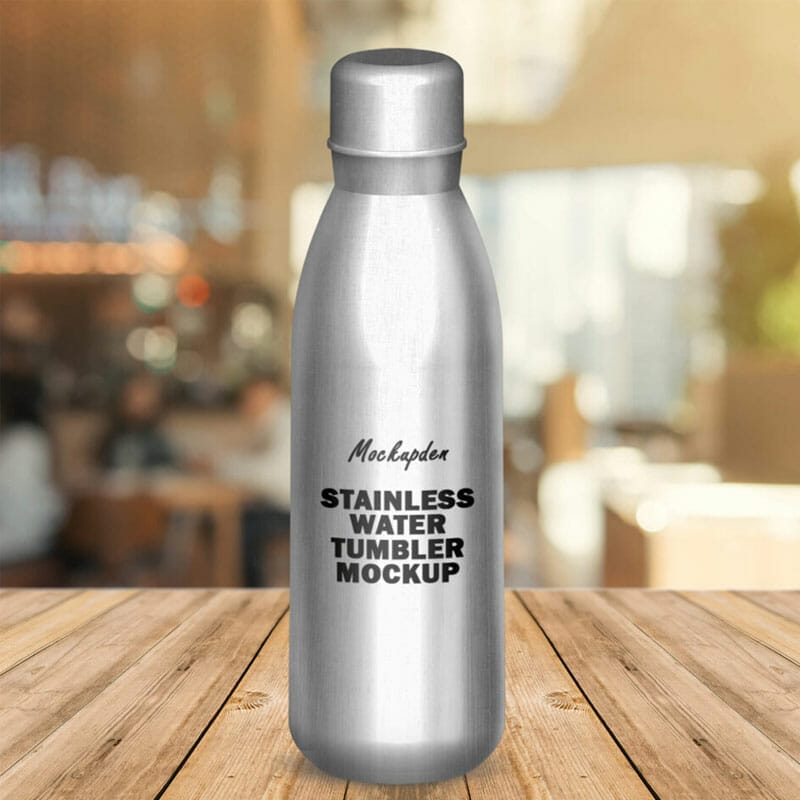 Free Stainless Water Tumbler Mockup PSD Template » CSS Author