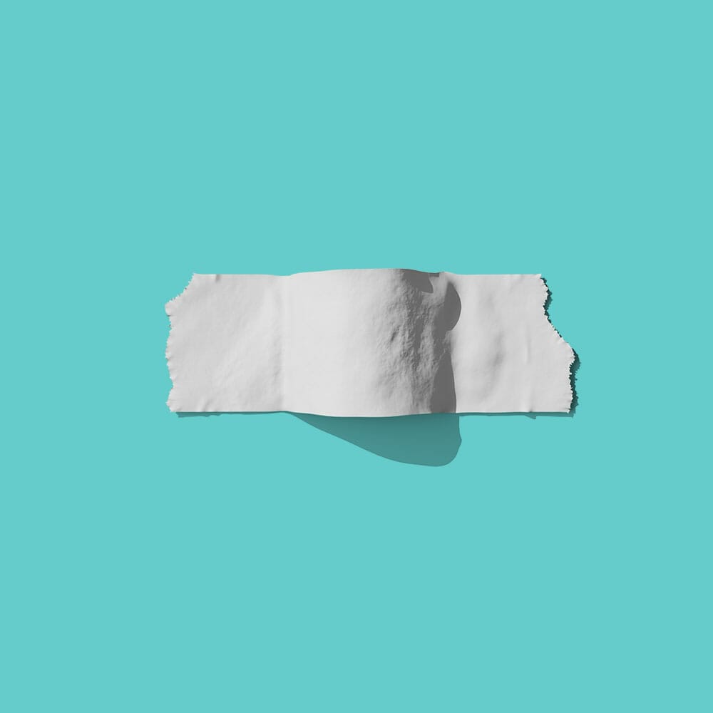 Free Sticky Tape Front View Mockup PSD