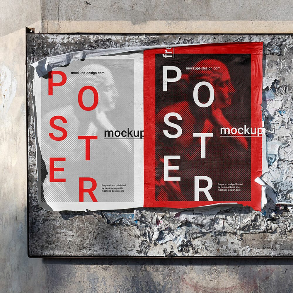 Free Street Poster Mockup PSD