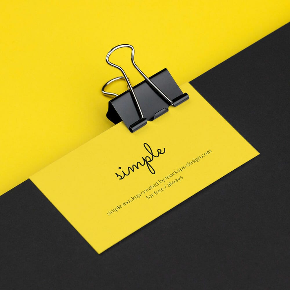 Free Vivid Business Card Mockup PSD