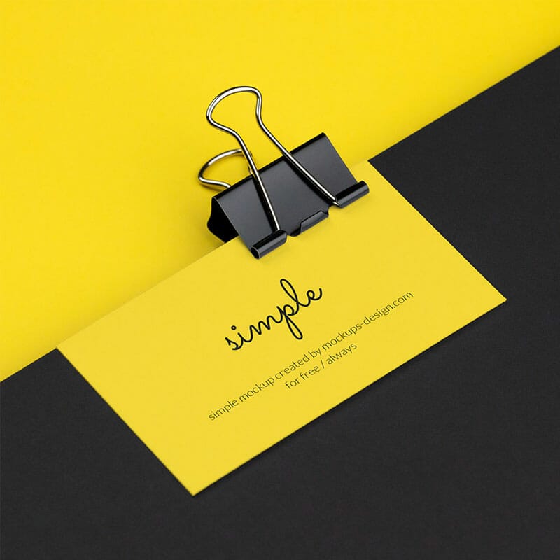 Free Vivid Business Card Mockup PSD