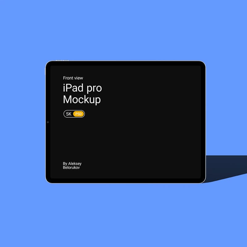 Free iPad Pro Front View Mockup PSD