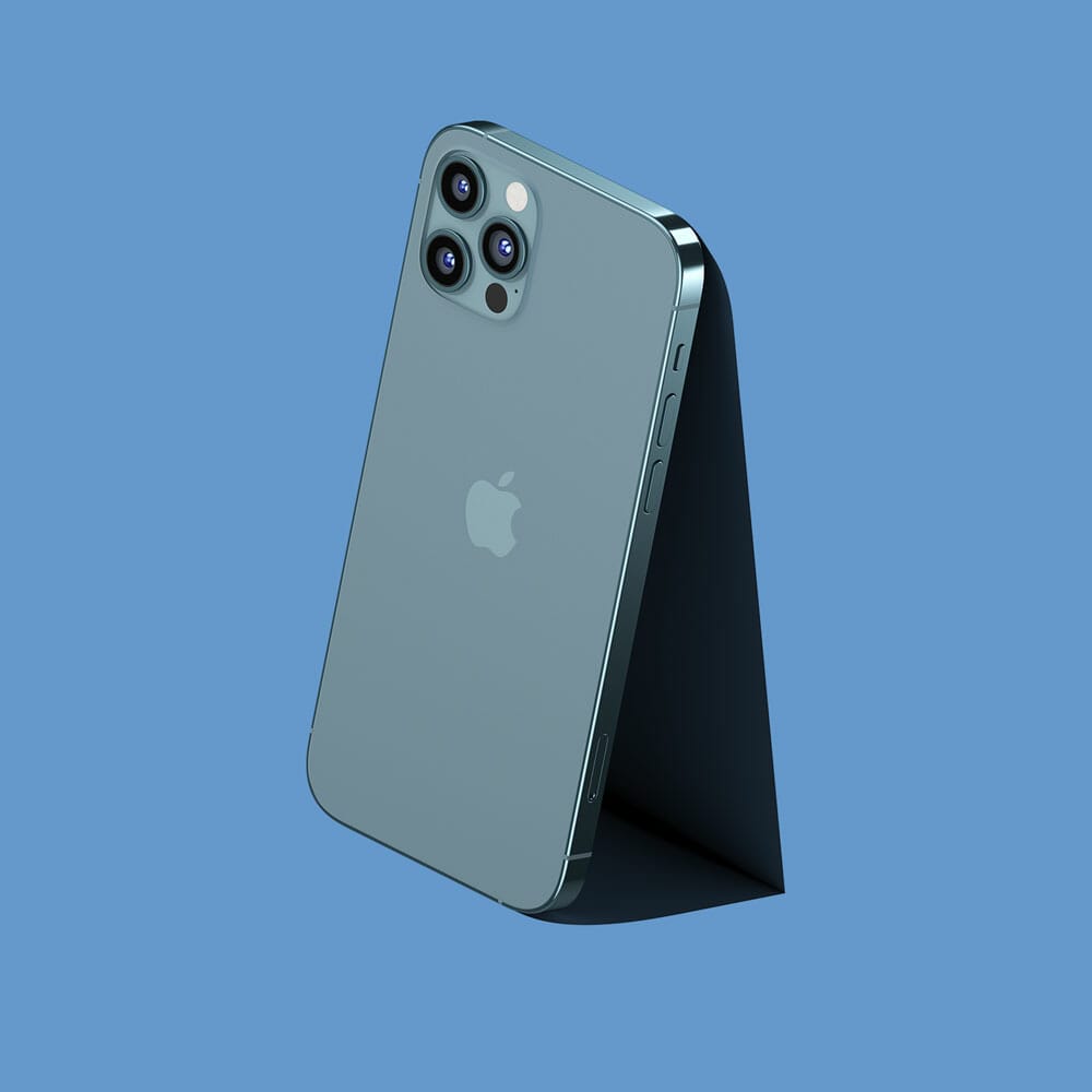 Free iPhone 12 Pro Isometric Mockup PSD