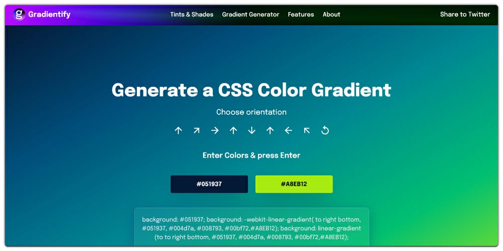 The Top Free CSS Gradient Generators 2 Gradientify