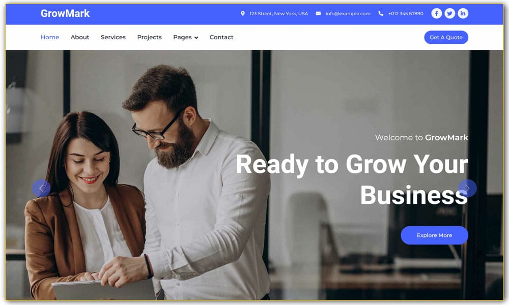 GrowMark – Free Bootstrap 5 Digital Marketing Agency Template