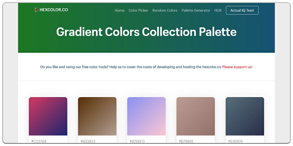 Hexcolor Gradient Colors
