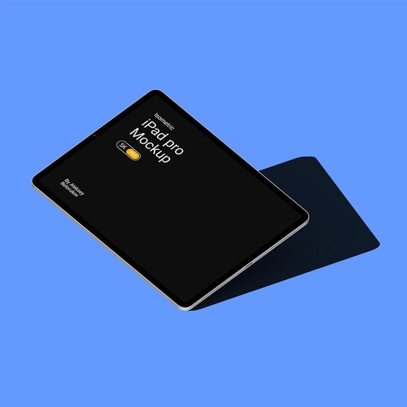 Isometric Free iPad Pro Mockup PSD