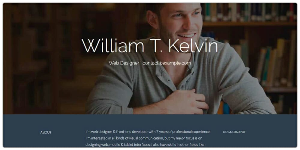 Kelvin Bootstrap Resume Template