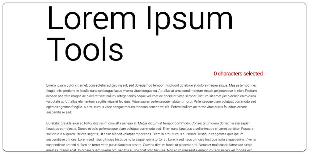 Lorem Ipsum Tools