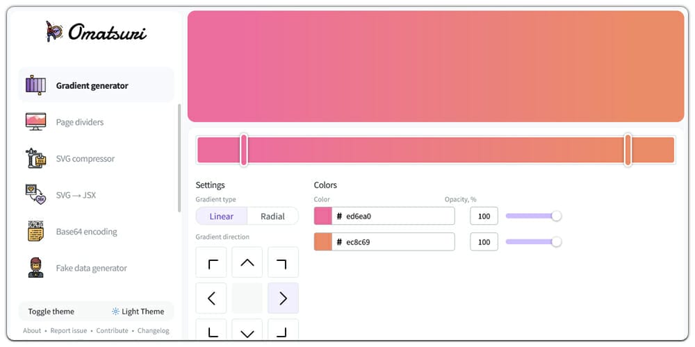Omatsuri Gradient Generator