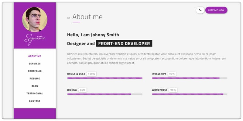 20+ Free HTML Resume Templates 2024