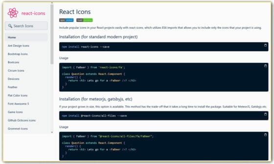 15+ Best React Icon Libraries » CSS Author