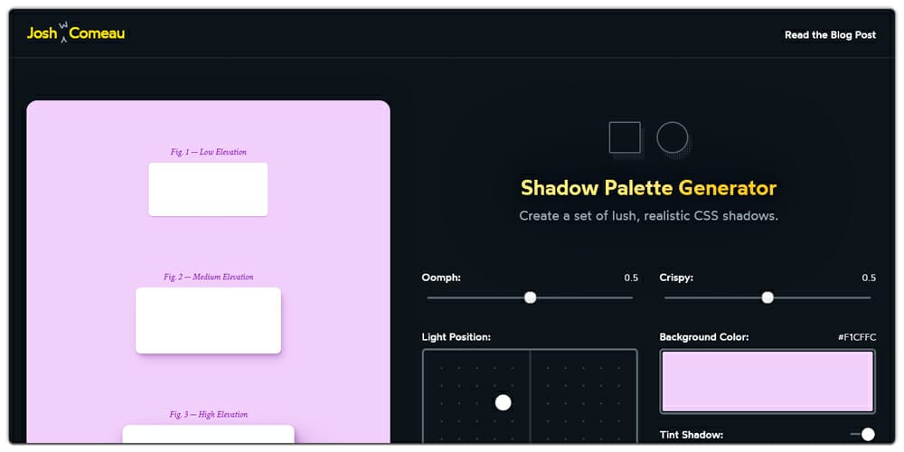 Shadow Palette Generator