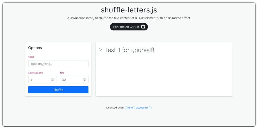 Shuffle Letters.js