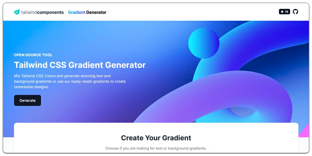 Tailwind CSS Gradient Generator